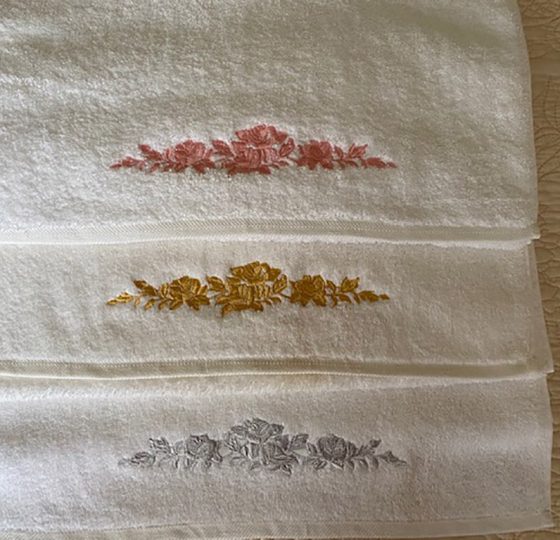 Embroidered hand towels