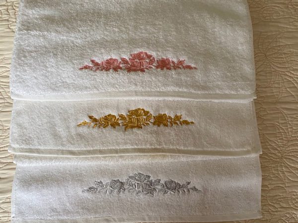 Embroidered hand towels